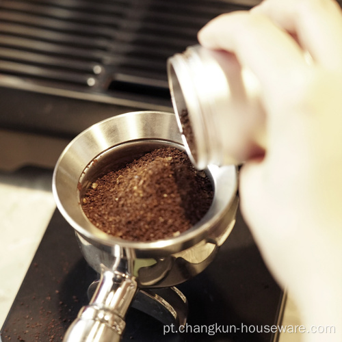 Anel do funil de dosagem da tigela de aço inoxidável para café